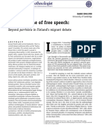 American Ethnologist - 2018 - ENGLUND - The Front Line of Free Speech Beyond Parrh Sia in Finland S Migrant Debate