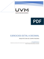 Ejercicios Octal A Decimal