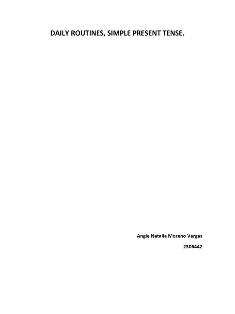 Simple Present Daily Routine Guide | PDF | Career & Growth
