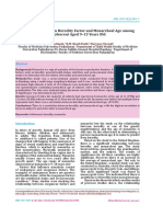 Correlation Between Heredity Factor and Menarcheal Age Among Adolescent Aged 9-15 Years Old