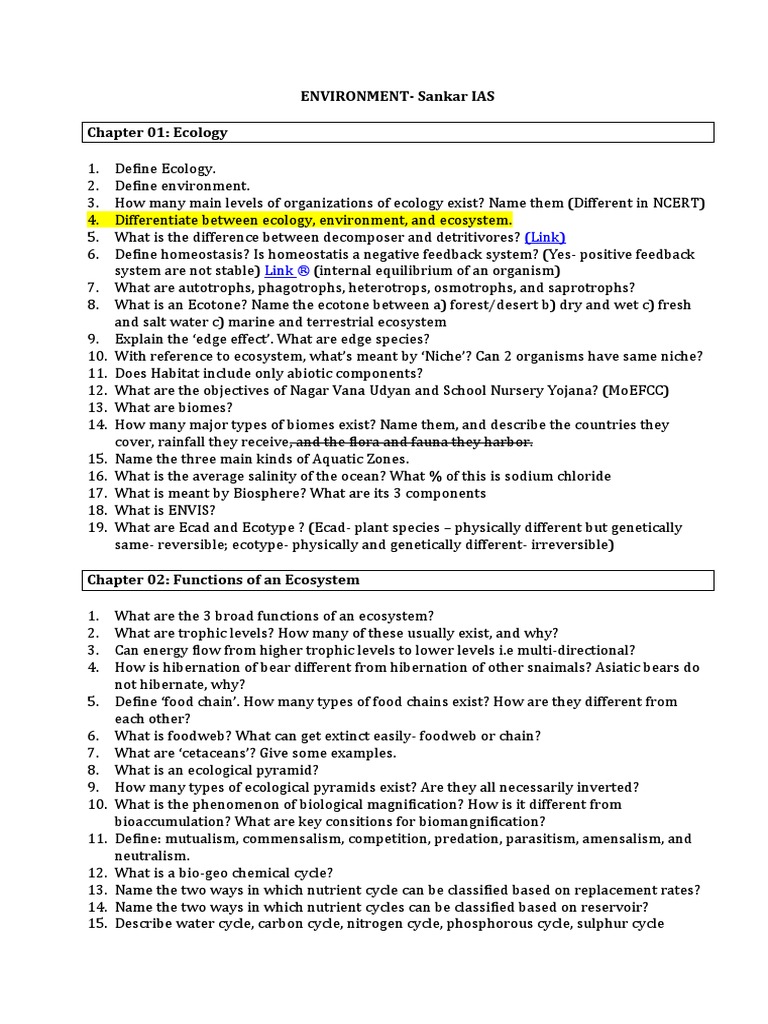 Shankar Ias Revision Questions | PDF | Ozone Depletion | Climate Change