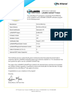 LoRaWAN Certified Product Certificate
