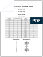 PERFORMANCE TASK #1: Statistics and Probability: Group Members: 11 STEM-EXCELLENCE