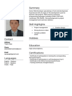 Coolfreecv Resume With Photo N