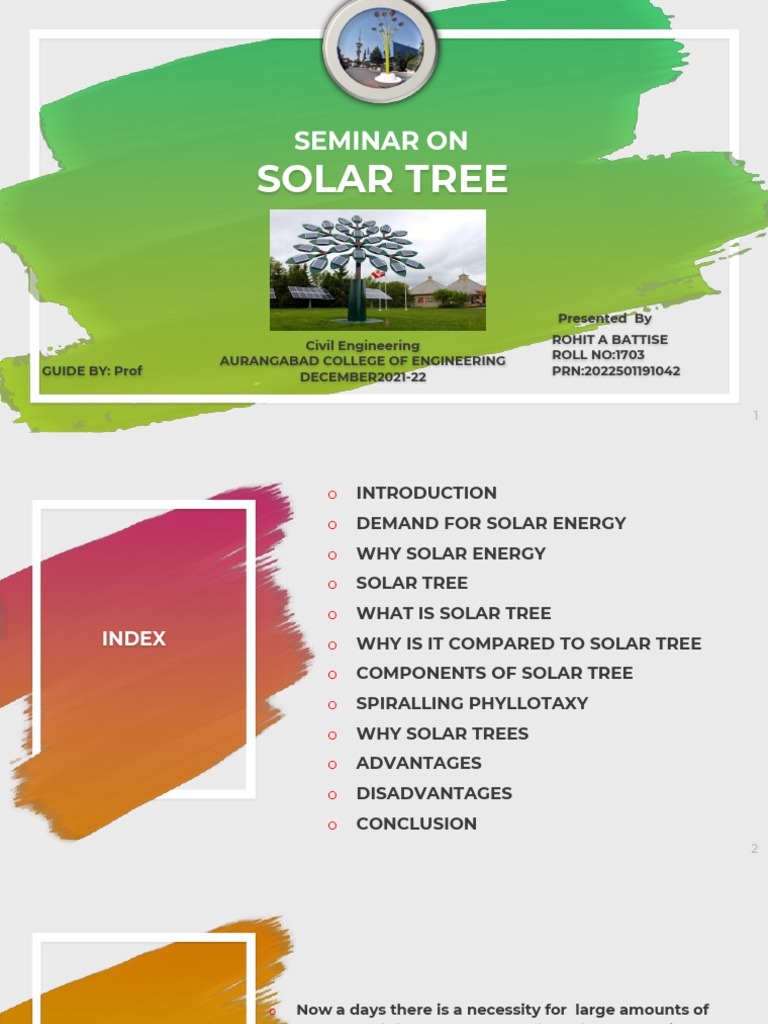 Solar Tree: Efficient Energy Solution | PDF | Science & Mathematics ...