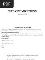 Web Optimizations: Java Script and DOM