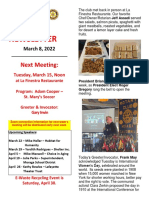 Moraga Rotary Newsletter March 8 2022