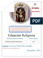 RELIGION CARPETA DE RECUPERACIÓN  4to. A-B-C-D.