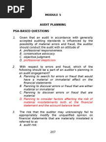 5 Audit Planning
