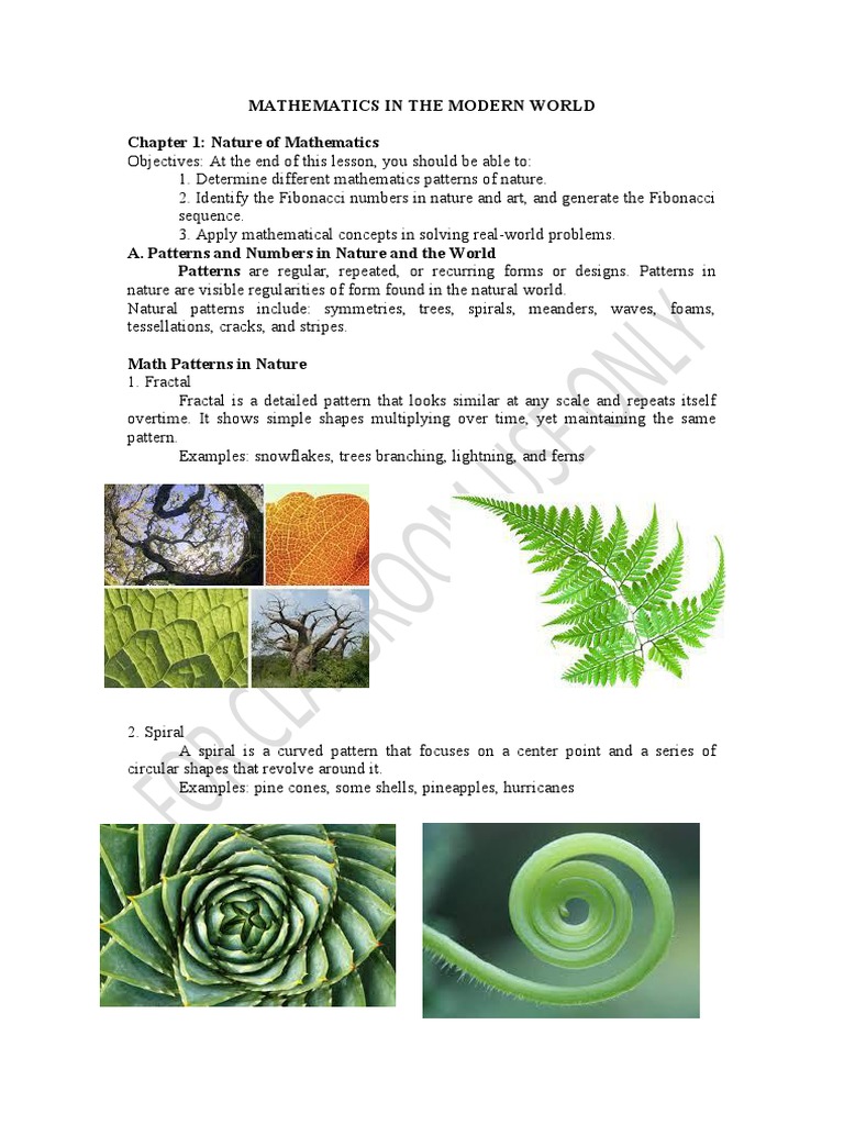Mathematical Patterns In Nature