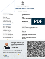 COVID vaccination certificate issued in India