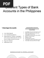 Different Types of Bank Accounts in The Philippines