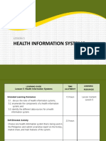 Health Information Systems: Lesson 5