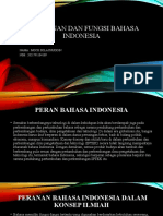 PERANAN DAN FUNGSI BAHASA INDONESIA (1)