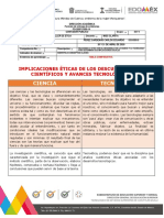 Tabla Comparativa Implicaciones Éticas de Los Descubrimientos Científicos y Avances Tecnológicos.