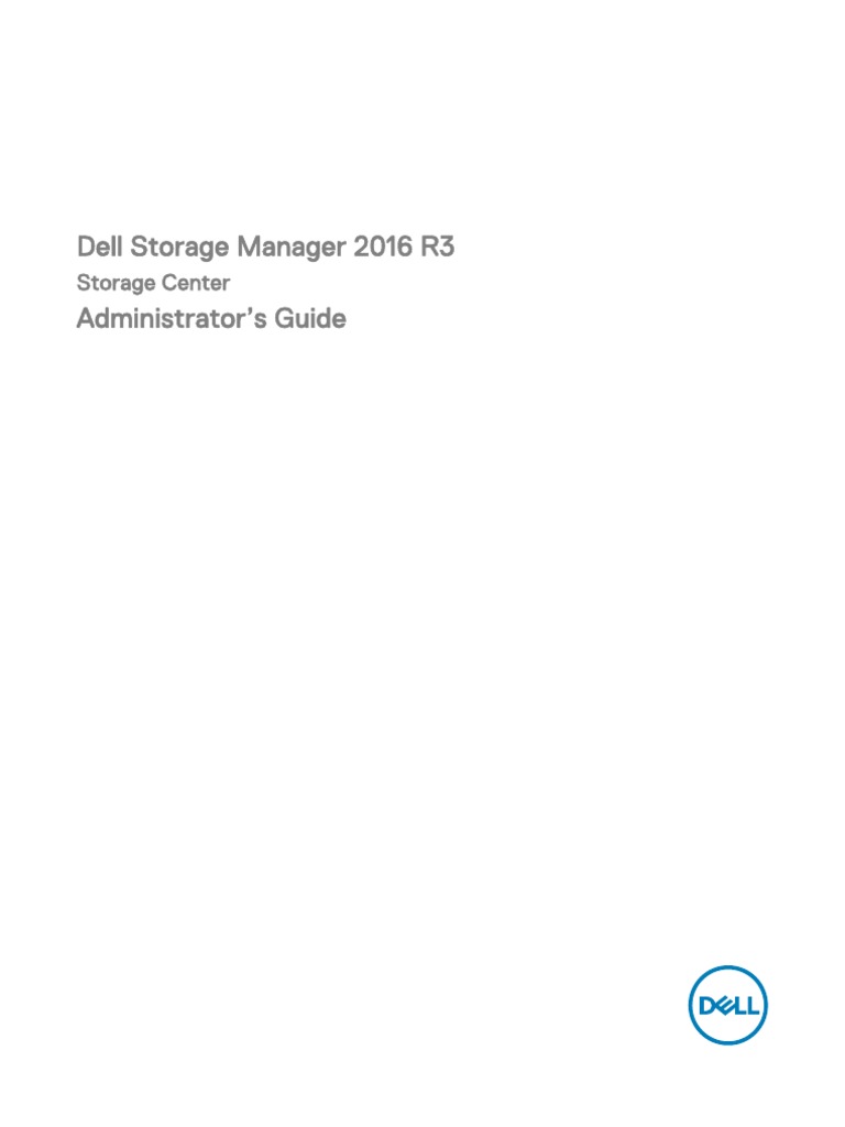 Storage Manager Storage Center Administrator's Guide PDF Server