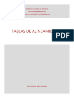 Tablas de Alineamientos