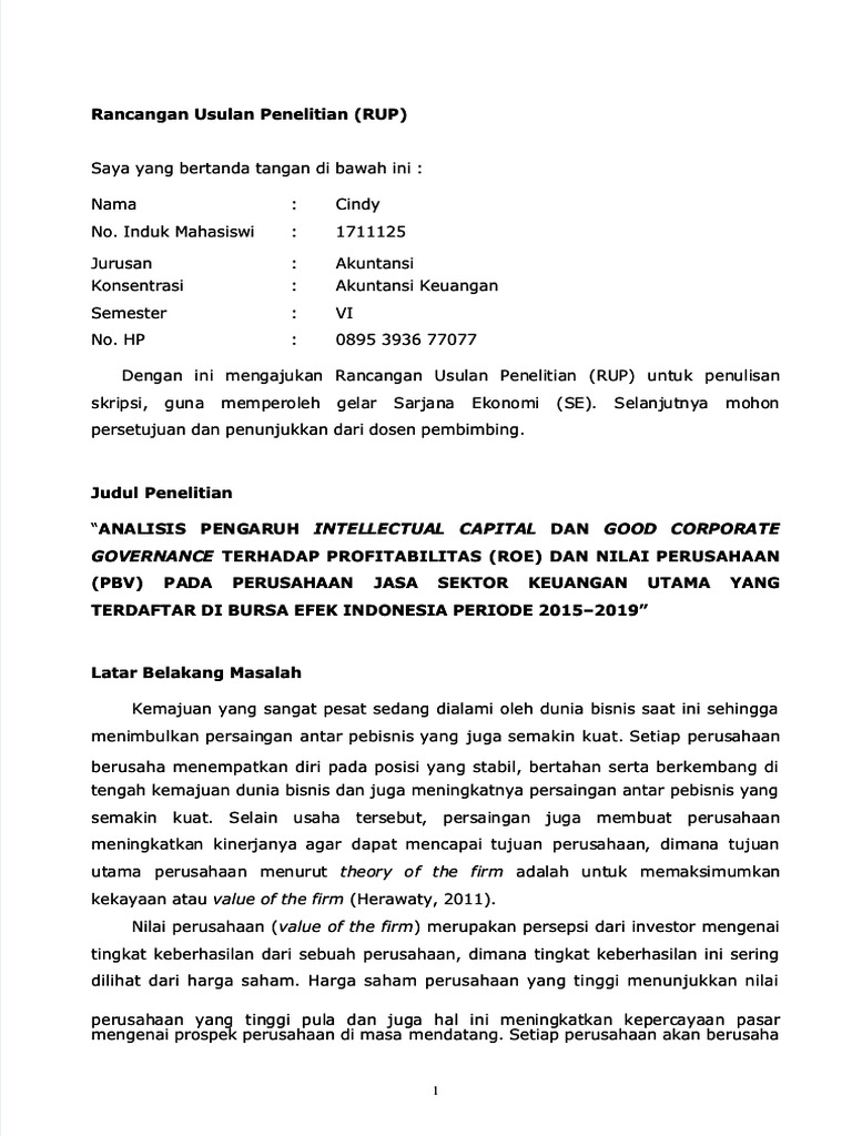 RUP: Analisis Pengaruh Modal Intelektual | PDF