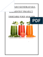 J.N.V Baro Kendrapara Chemistry Project: Vegetable Juice Analysis