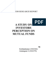 A Study On Investors Perception On Mutual Funds: Business Research Report