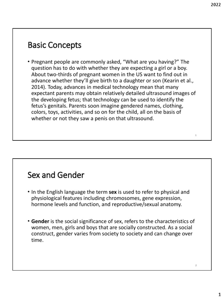 1 - Basic Concepts in Gender Psychology | PDF | Gender | Gender Studies