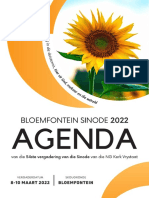 AMPTELIK - NGK VRYSTAAT - Sinode 2022 Agenda