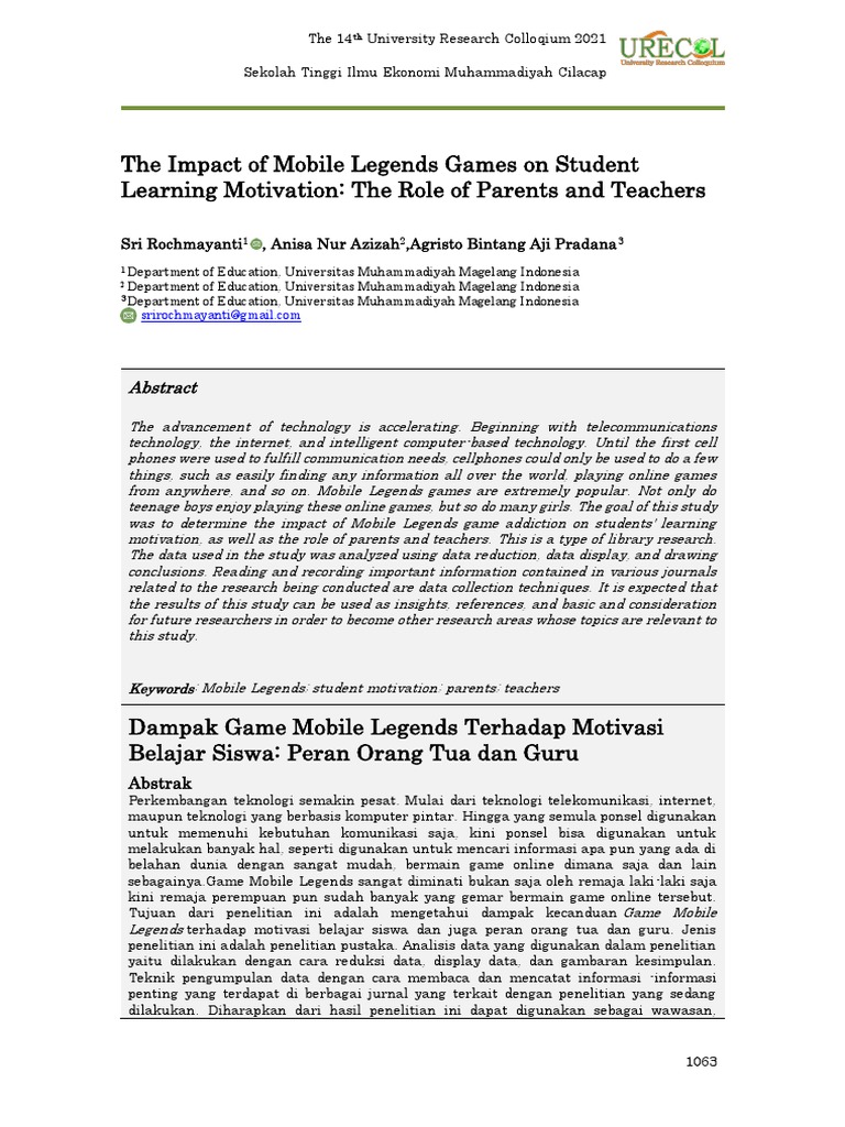 Mobile Legends' Impact on Student Motivation | PDF | Motivation ...