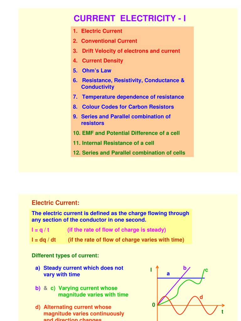 2 Current Electricity | PDF | Science & Mathematics