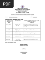 Department of Education: Individual Work Week Accomplishment Report