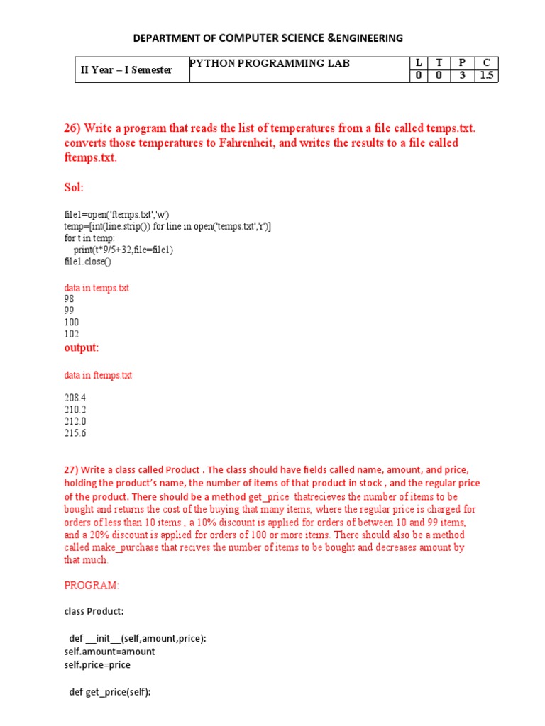 A Python Program to Convert Length Units Using a Converter Class | PDF ...