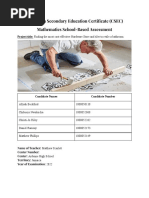 Math Sba Sample 1 | PDF | Chart | Track And Field