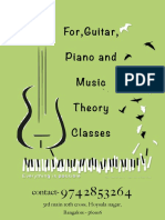 For, Guitar, Piano and Music Theory Classes: Contact