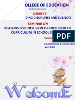 Inclusion or Exclusion of Curriculum - PPTM