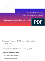 Stationary Distributions and Limiting Probabilities: San José State University Math 263: Stochastic Processes