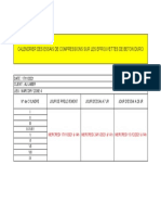 Calendrier Des Essais de Compressions Sur Les Eprouvettes de Beton Durci