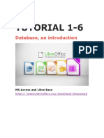 Tutorial 1-6: Database, An Introduction