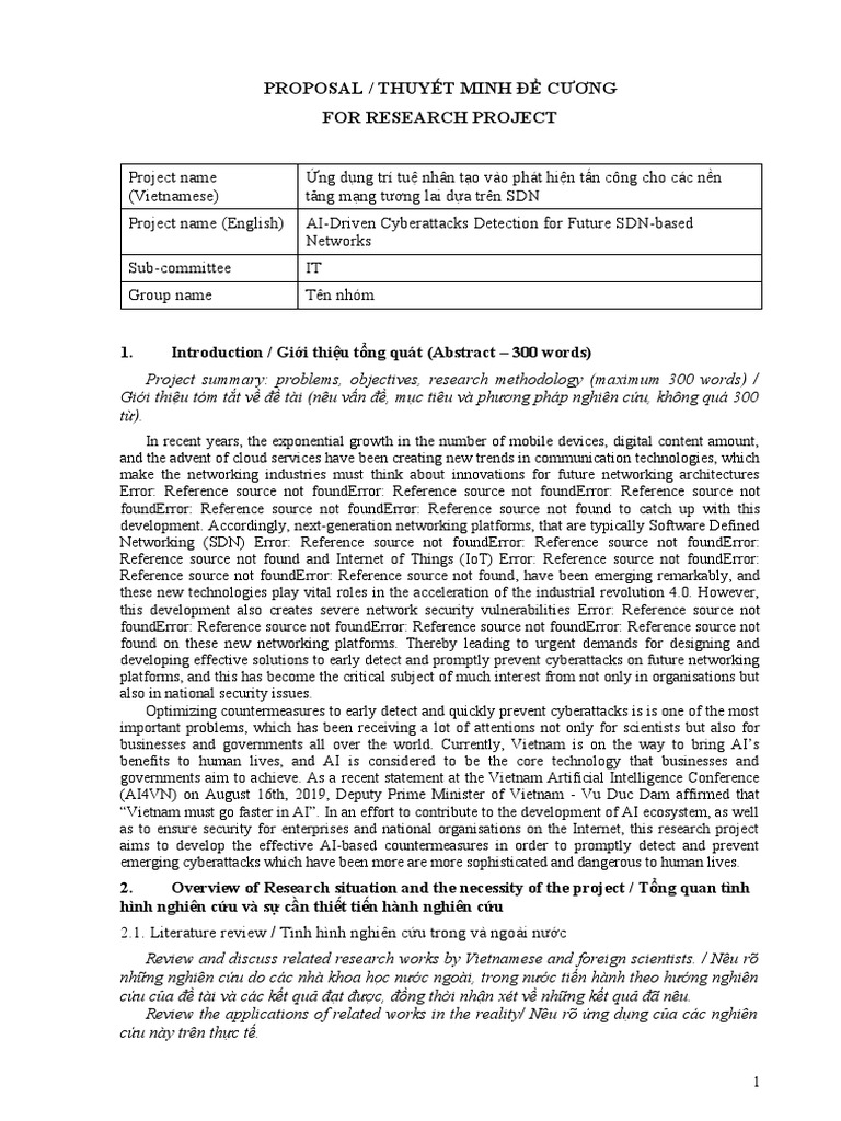 Proposal Thuy t Minh C ng For Research Project 1 Introduction
