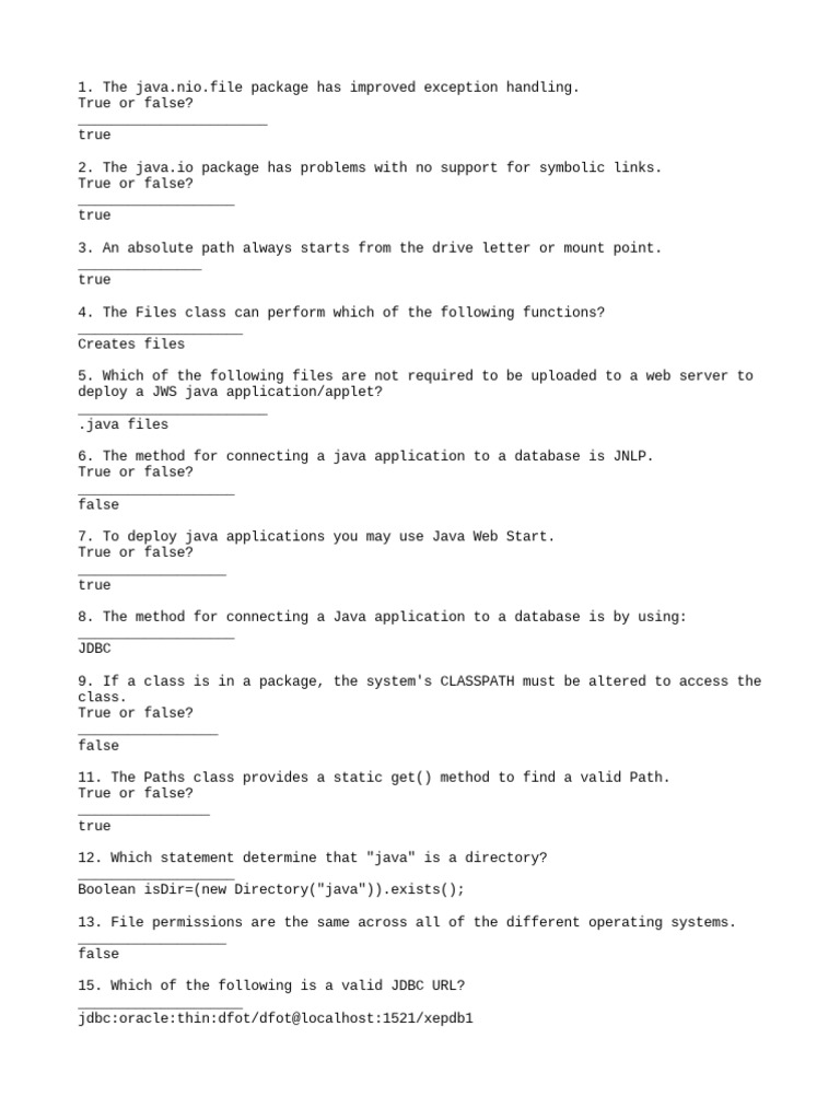 Java Programming Final Exam | PDF | Java (Programming Language) | Java ...