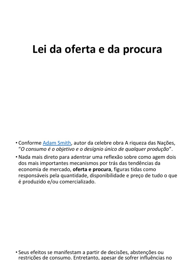 Lei Da Oferta e Da Procura | PDF | Demanda | Oferta e procura