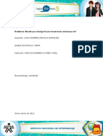 Evidence: Would You Change If Your Loved Ones Asked You To?: Aprendiz: Juan Andres Archila Morales