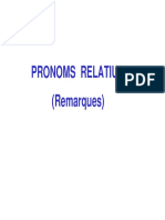 PRONOMS RELATIUS (Remarques)