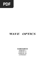 Wave Optics: Exercise - I Exercise - Ii Exercise - Iii Answer Key