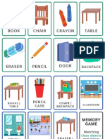 Flashcards - Classroom Objects and Places