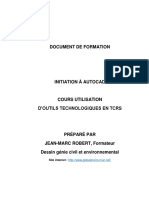 Document de Formation Initiation à Autocad Cours Utilisation d Outils Technologiques en Tcrs Préparé Par. Jean-marc Robert, Formateur