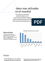 Base de Datos Mas Utilizadas A Nivel Mundial