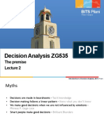 Decision Analysis ZG535: BITS Pilani