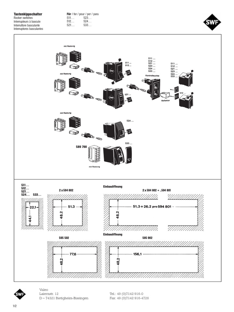 Catalogo Interruptores SWF | PDF