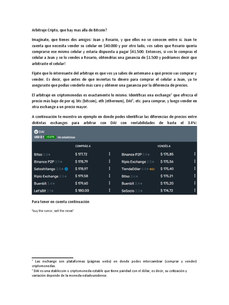 Arbitraje Cripto | PDF