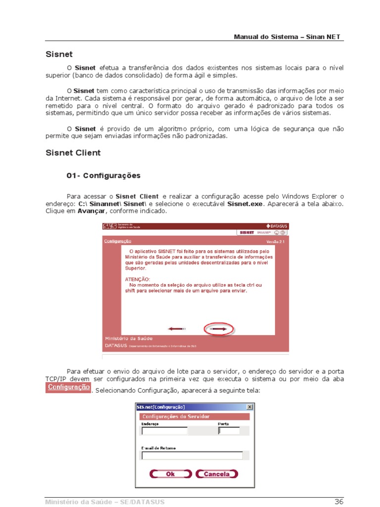 Manual SisNet | PDF | Endereço de IP | Internet