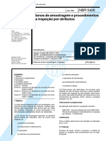 NBR 5426 - Planos de Amostragem e Procedimentos na Inspeção por Atributos